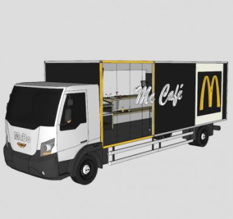 麦当劳餐饮车SU模型下载_sketchup草图大师SKP模型