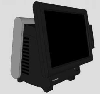 现金出纳机系统设备SU模型下载_sketchup草图大师SKP模型