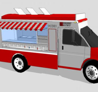 俄亥俄州美食车SU模型下载_sketchup草图大师SKP模型