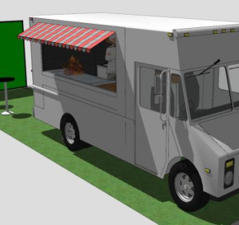 墨西哥美食车SU模型下载_sketchup草图大师SKP模型