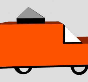 披萨送货面包车SU模型下载_sketchup草图大师SKP模型