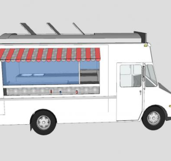 塔可餐车SU模型下载_sketchup草图大师SKP模型