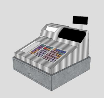 自动收款机SU模型下载_sketchup草图大师SKP模型