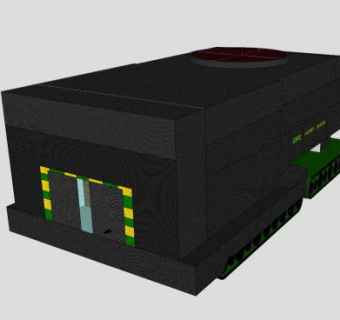 履带式运输车SU模型下载_sketchup草图大师SKP模型