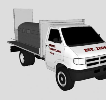 旅行烧烤卡车SU模型下载_sketchup草图大师SKP模型