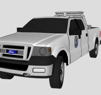 福特执法皮卡SU模型下载_sketchup草图大师SKP模型