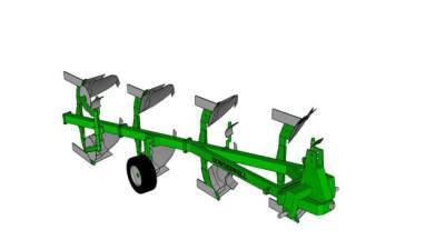 绿色犁设备SU模型下载_sketchup草图大师SKP模型