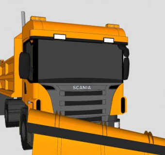 斯堪尼亚卡车犁SU模型下载_sketchup草图大师SKP模型