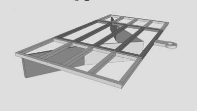 四轮自行车后犁SU模型下载_sketchup草图大师SKP模型