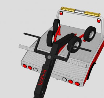 轻型自动装载机拖车SU模型下载_sketchup草图大师SKP模型