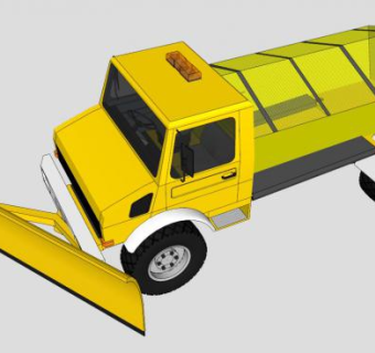 除雪机设备SU模型下载_sketchup草图大师SKP模型