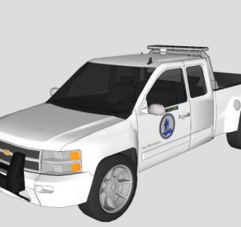 雪佛兰巡逻皮卡SU模型下载_sketchup草图大师SKP模型