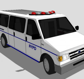 纽约交通环境调查车SU模型下载_sketchup草图大师SKP模型