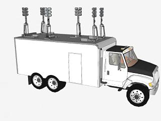 <em>国际</em>动力轻型卡车SU模型下载_sketchup草图大师SKP模型