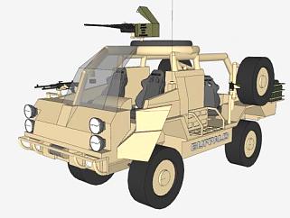 轻型装甲运兵车SU模型下载_sketchup草图大师SKP模型