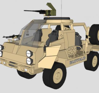 轻型装甲运兵车SU模型下载_sketchup草图大师SKP模型