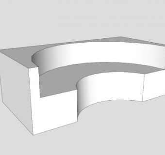 展台圆形卡座SU模型下载_sketchup草图大师SKP模型