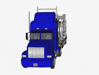 彼得比尔特运输卡车SU模型下载_sketchup草图大师SKP模型