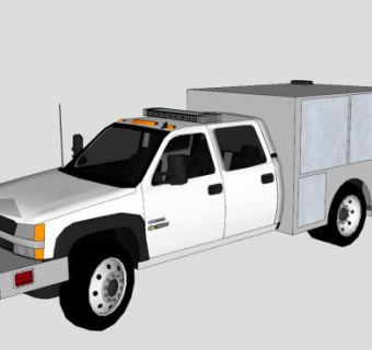 雪佛兰救援卡车SU模型下载_sketchup草图大师SKP模型