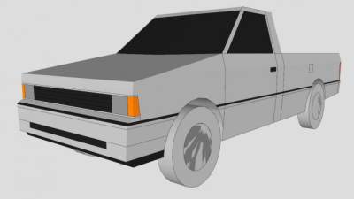 凑型型运输皮卡SU模型下载_sketchup草图大师SKP模型