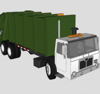 垃圾车SU模型下载_sketchup草图大师SKP模型