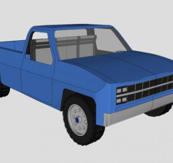 皮卡客货两用车SU模型下载_sketchup草图大师SKP模型