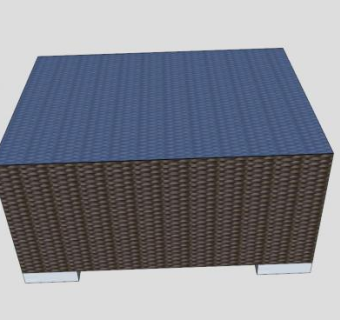 户外家具藤条桌子SU模型下载_sketchup草图大师SKP模型
