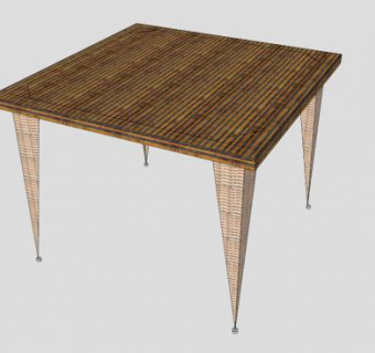 柳条桌子SU模型下载_sketchup草图大师SKP模型