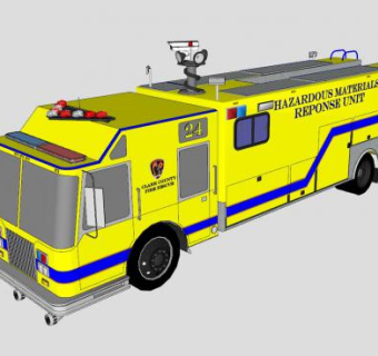 克拉克县危险品运输车SU模型下载_sketchup草图大师SKP模型