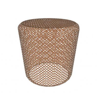 藤编鼓桌子SU模型下载_sketchup草图大师SKP模型