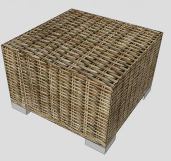 桃木藤条桌子SU模型下载_sketchup草图大师SKP模型