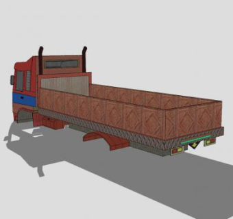平板货车SU模型下载_sketchup草图大师SKP模型