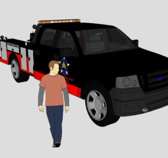 福特移动服务车SU模型下载_sketchup草图大师SKP模型