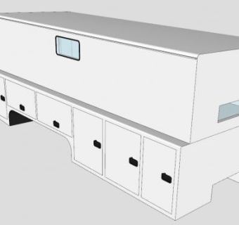 厢式货车车架SU模型下载_sketchup草图大师SKP模型