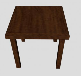 方形茶几桌子SU模型下载_sketchup草图大师SKP模型