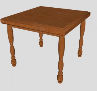 方形餐桌八仙桌SU模型下载_sketchup草图大师SKP模型