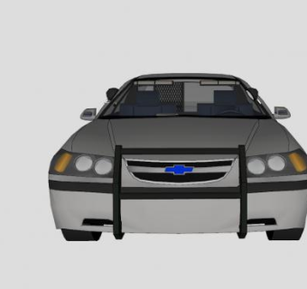 雪佛兰无标志警车SU模型下载_sketchup草图大师SKP模型