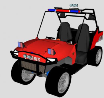 全地形巡逻车SU模型下载_sketchup草图大师SKP模型