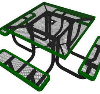 广场野餐桌SU模型下载_sketchup草图大师SKP模型