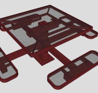 儿童广场便携式野餐桌SU模型下载_sketchup草图大师SKP模型