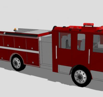 抢险救援专用车SU模型下载_sketchup草图大师SKP模型
