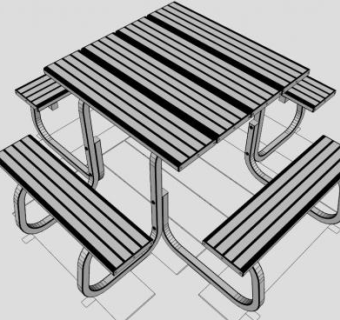 座位方桌八仙桌SU模型下载_sketchup草图大师SKP模型
