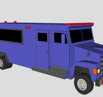 联邦调查局装甲运输车SU模型下载_sketchup草图大师SKP模型