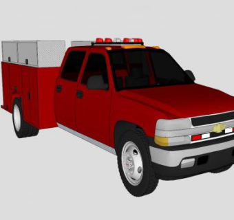 雪佛兰3500救援车SU模型下载_sketchup草图大师SKP模型