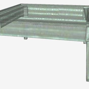 玻璃方桌SU模型下载_sketchup草图大师SKP模型