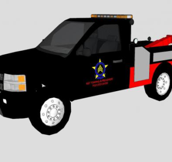 轻型雪佛兰拆迁车SU模型下载_sketchup草图大师SKP模型