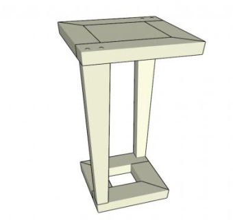 现代锥形餐桌SU模型下载_sketchup草图大师SKP模型