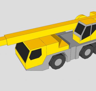 移动起重机吊车SU模型下载_sketchup草图大师SKP模型