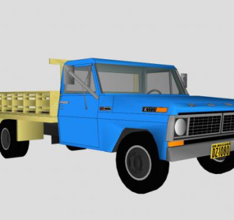 福特轻型商用车SU模型下载_sketchup草图大师SKP模型