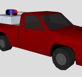 双涡轮增压皮卡SU模型下载_sketchup草图大师SKP模型